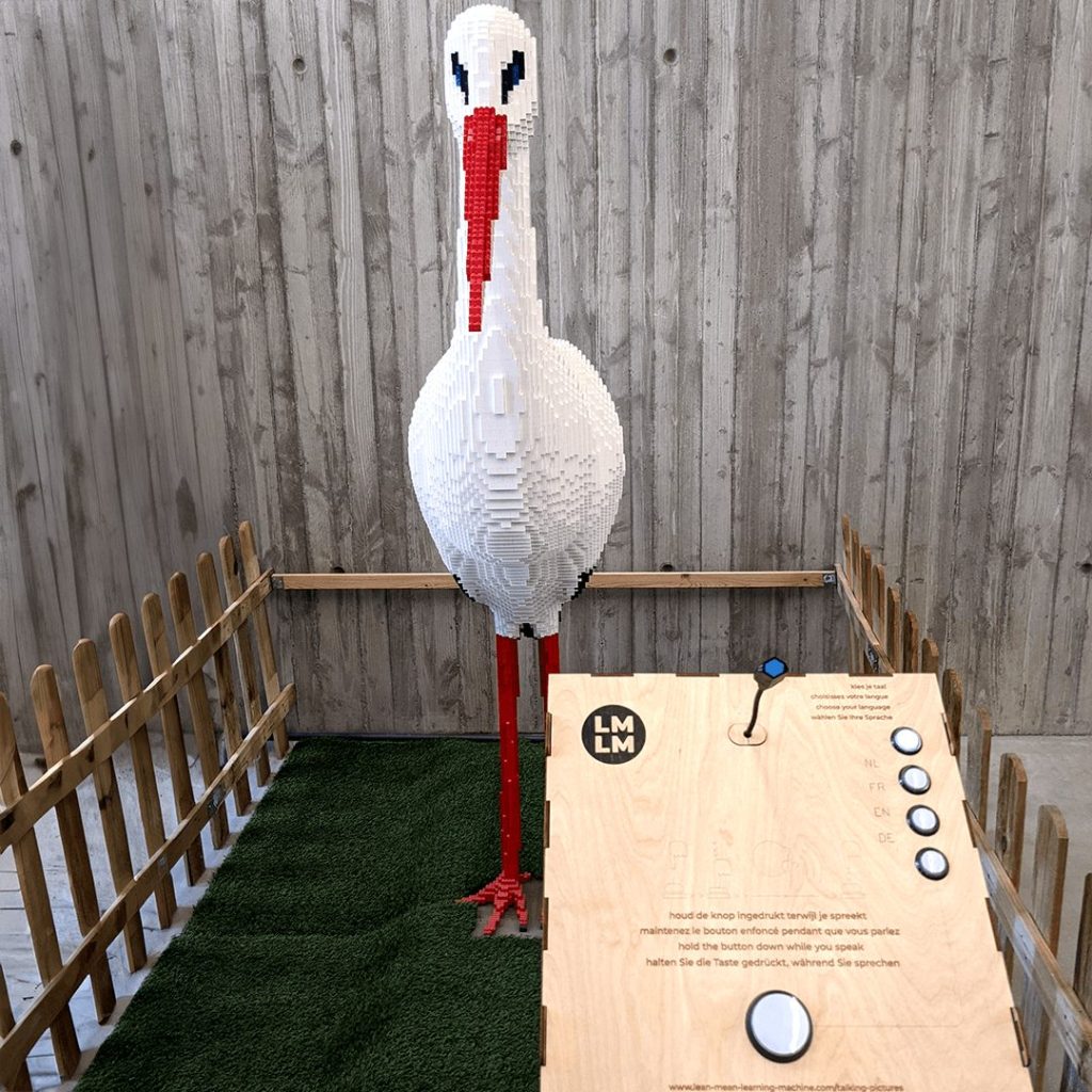 Set up of AI box at Zwin Nature Park with Lego Stork