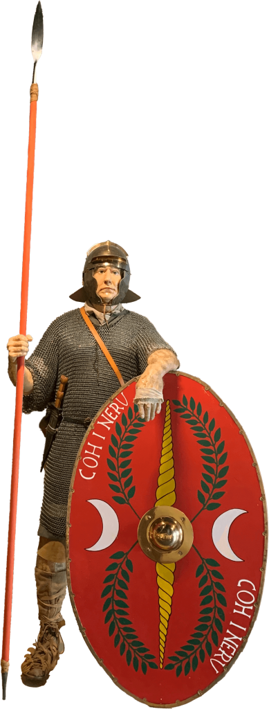 Roman soldier with spear and shield