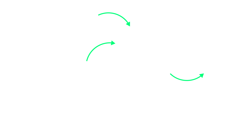 Data flowing into a brain