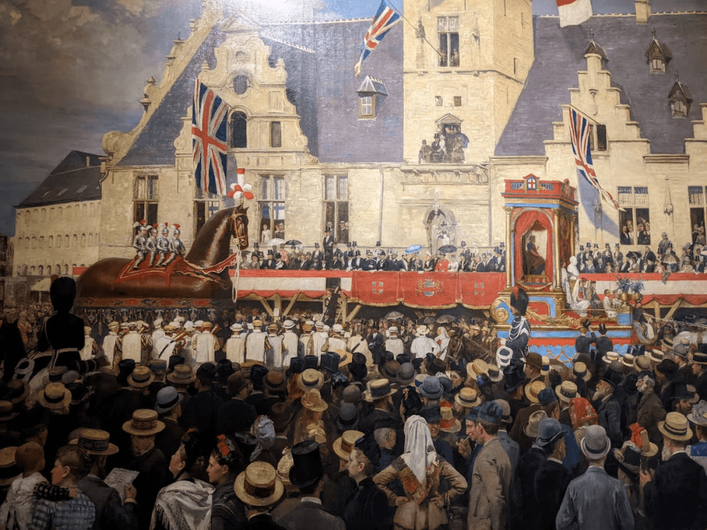 The Ros Bayard painting talks back in Dendermonde