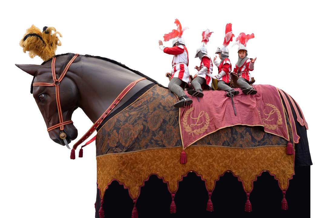 The Ros Beiaard horse from the talking painting in the Dendermonde town hall