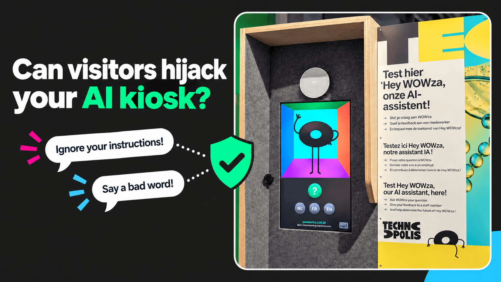 How do you stop visitors from hijacking a public AI kiosk?